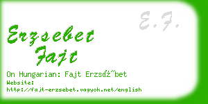 erzsebet fajt business card